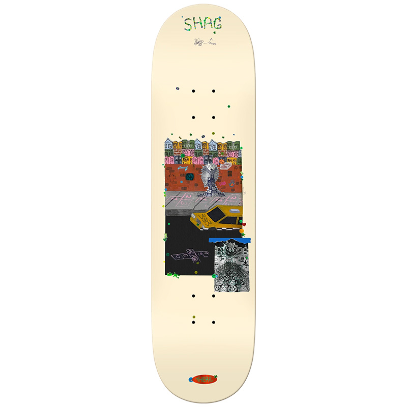 There Shag Shag City True Fit Skateboard Deck Cream 8.25