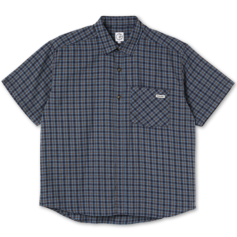 Polar Mitchell Flannel Shirt Blue Brown Polar Mitchell Flannel Shirt Blue Brown
