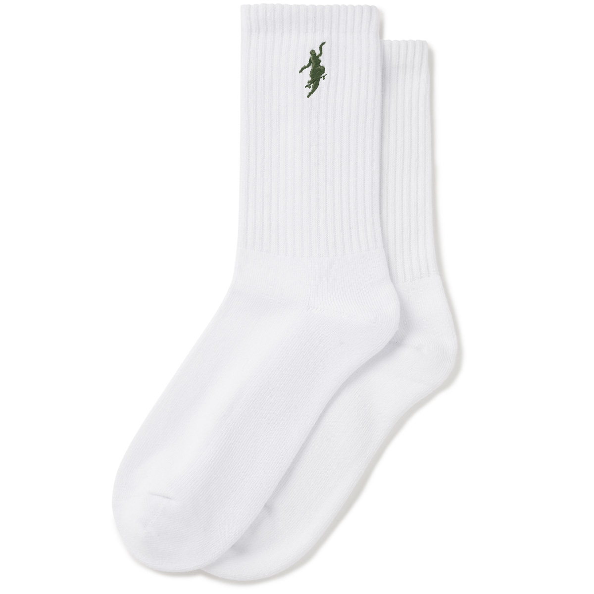 Polar No Comply Socks White/Army Green