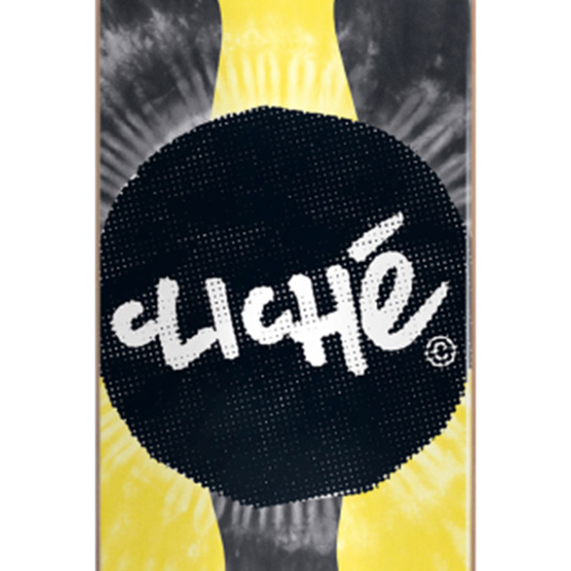 Cliché Peace RHM Skateboard Deck Yellow/Black 8.5