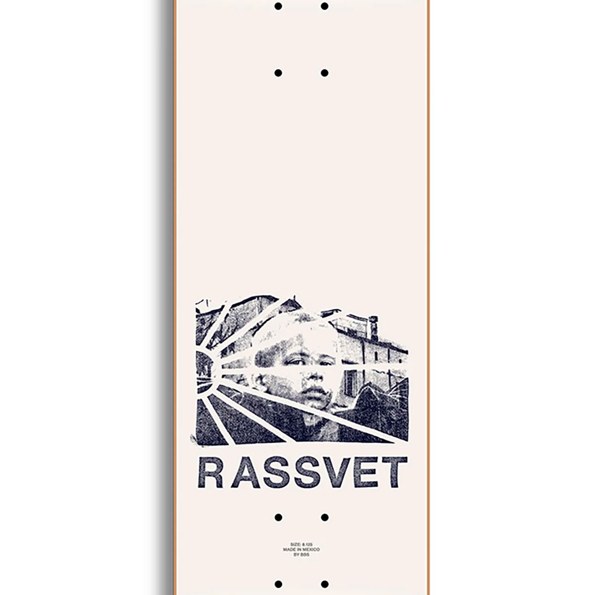 Rassvet Logo Childhood Skateboard Deck Wood Off White 8.3