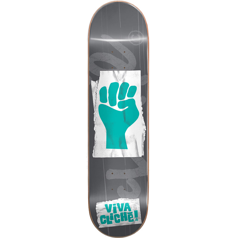 Clich��� Viva Clich��� RHM Skateboard Deck Teal/Grey 8.0