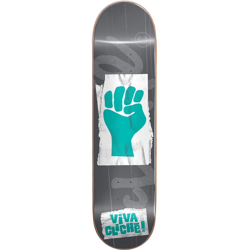 Cliché Viva Cliché RHM Skateboard Deck Teal/Grey 8.0