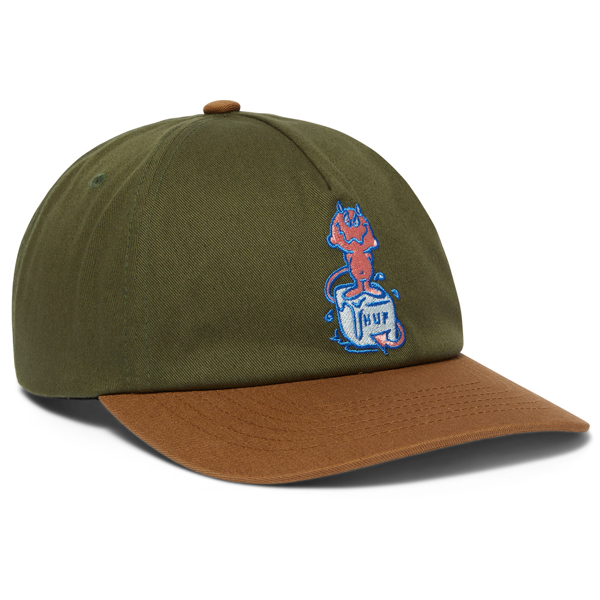 HUF Melt 5 Panel Snapback Green