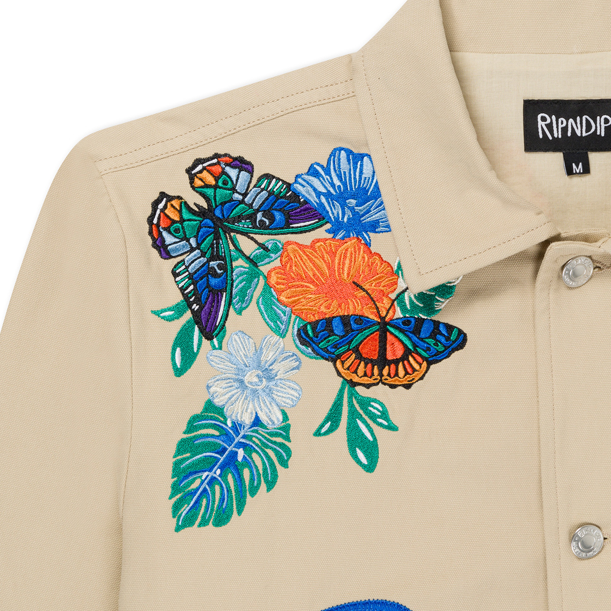 RipnDip Los Ripndip Twill Coaches Jacket Khaki RipnDip Los Ripndip Twill Coaches Jacket Khaki
