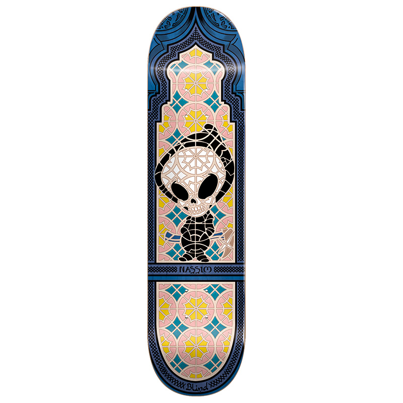 Blind Nassim Tile Reaper R7 Skateboard Deck Blue 8.25