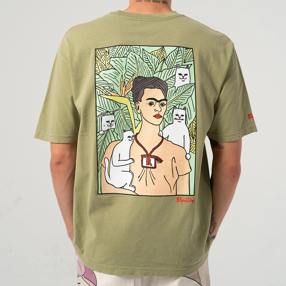RIPNDIP Nermal Portrait T-Shirt Light Forest RIPNDIP Nermal Portrait T-Shirt Light Forest