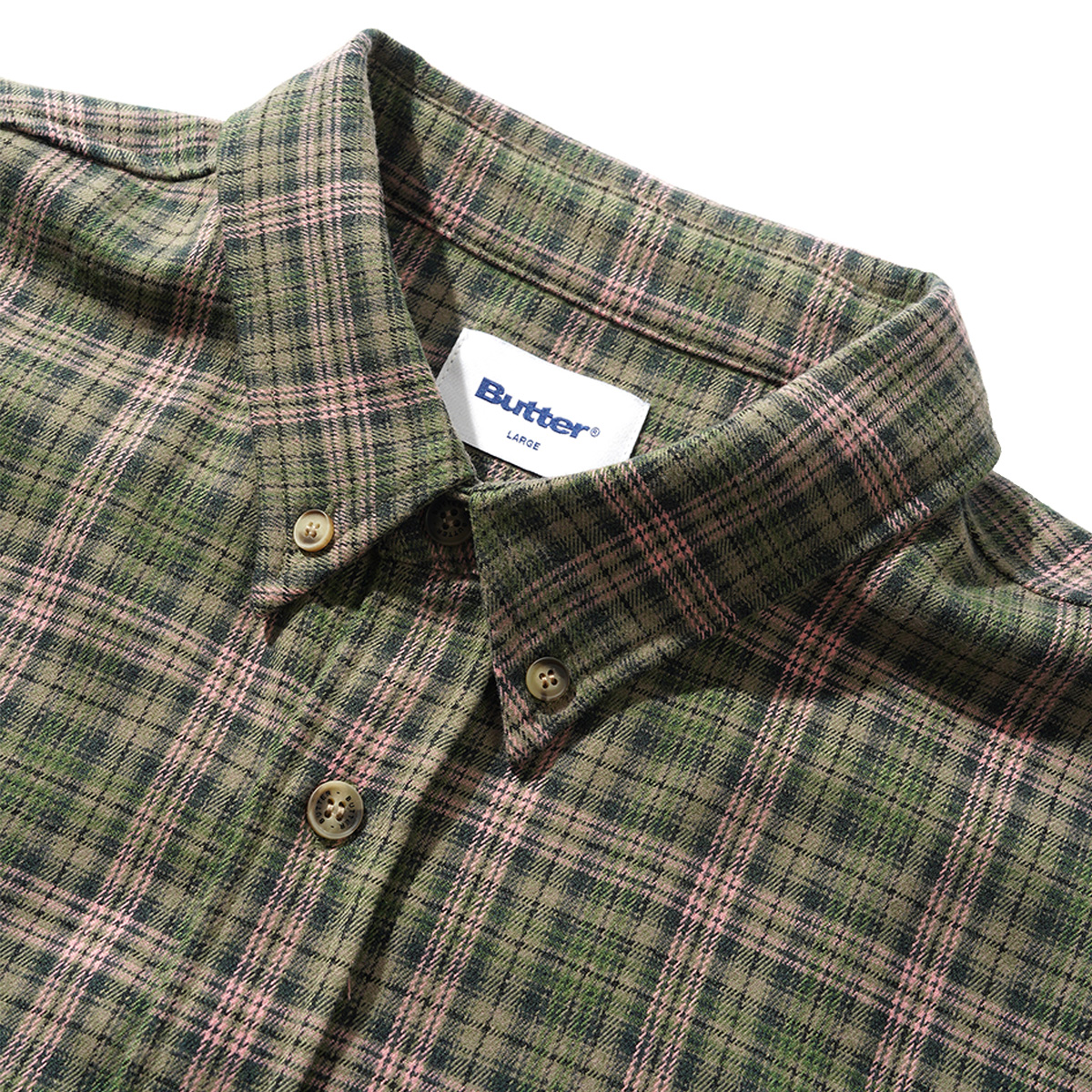 Butter Goods Connection Shirt Sage / Pink Butter Goods Connection Shirt Sage / Pink
