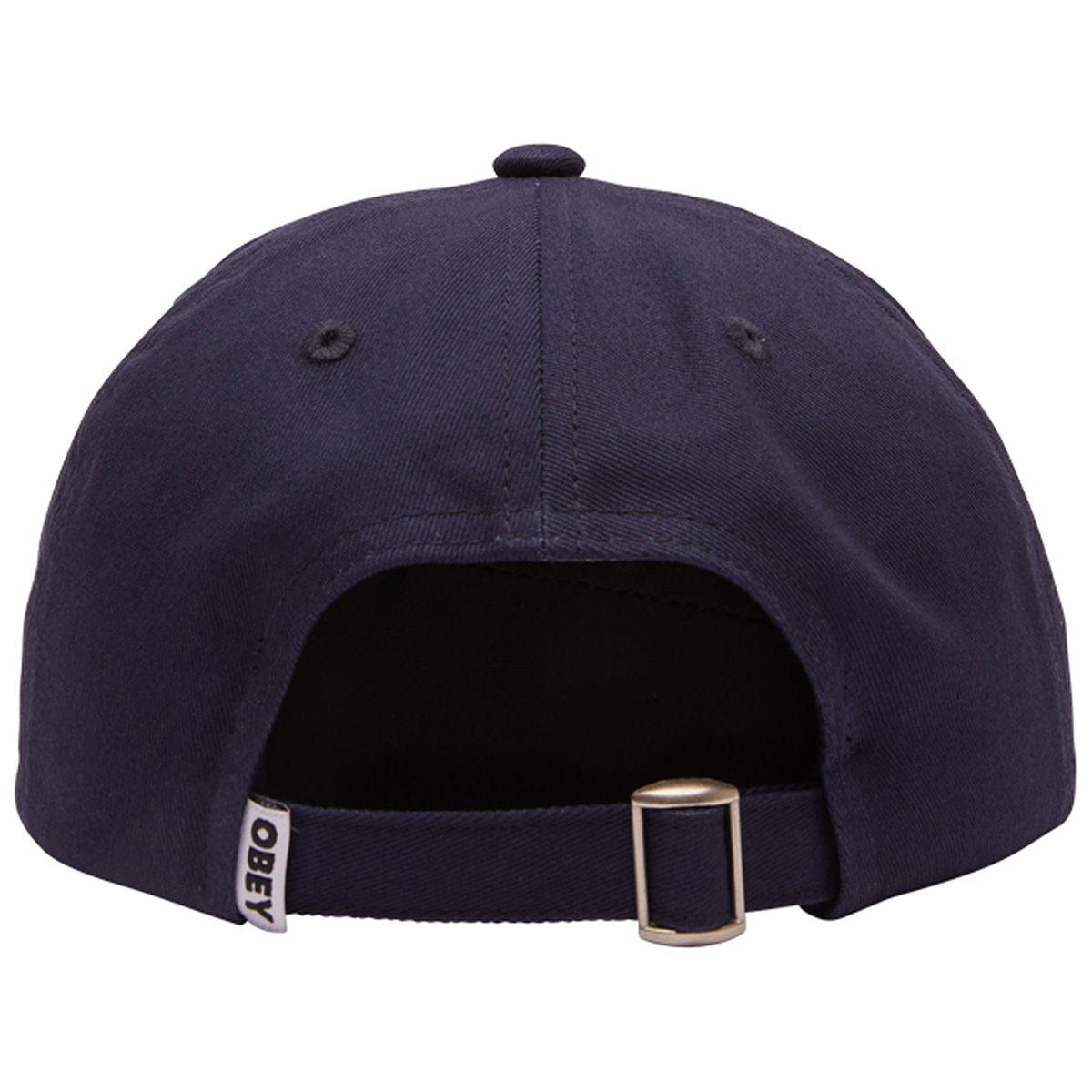 Obey Bold Twill 6 Panel Strapback Cap Mild Navy Obey Bold Twill 6 Panel Strapback Cap Mild Navy