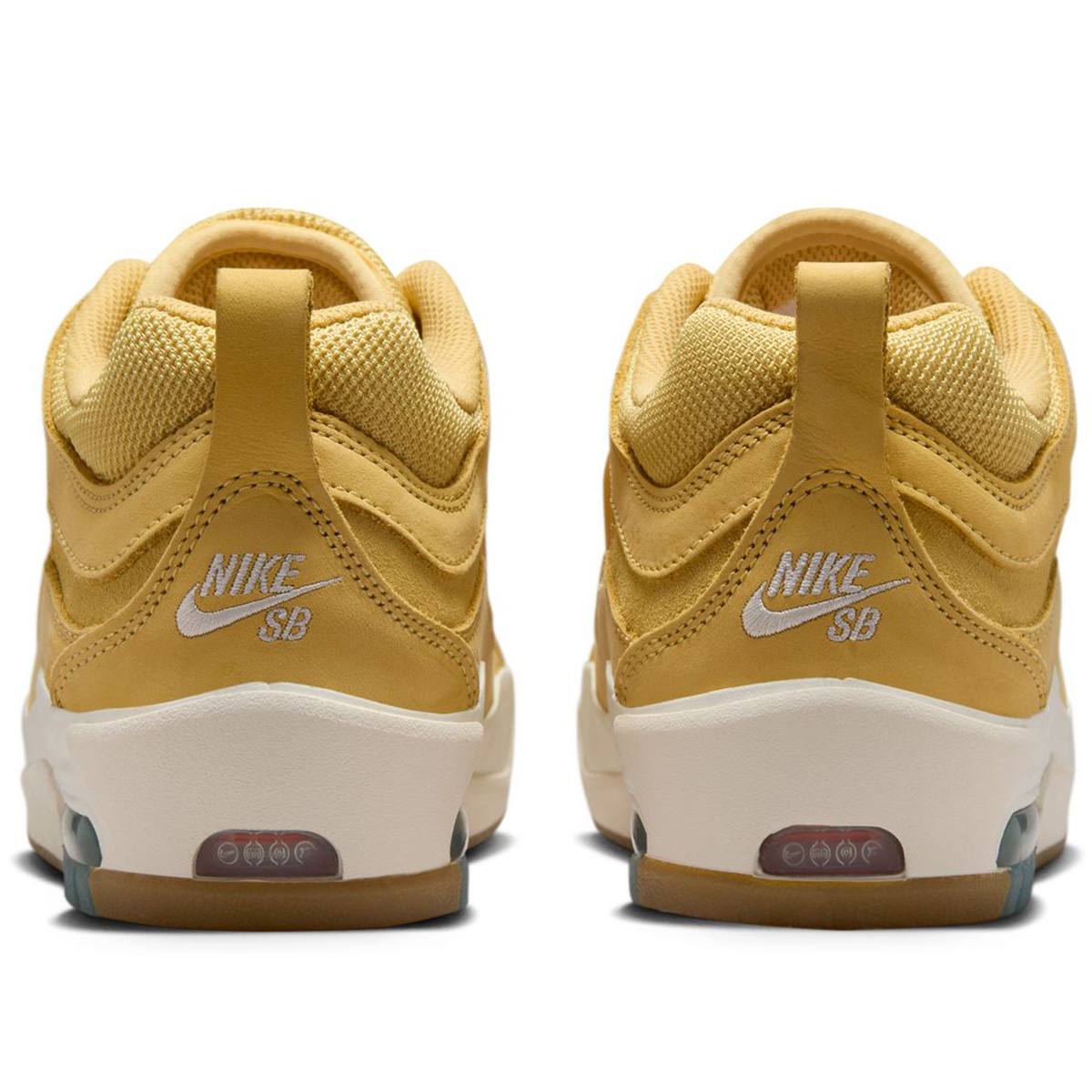 Nike SB Air Max Ishod ISO Saturn Gold/Sail-Saturn Gold-Solar Flare-Gum Lt Brown-Safety Orange