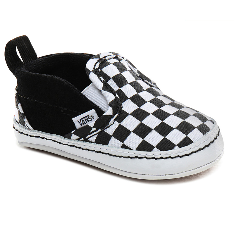Vans In Slip-On V Crib Checker Black/True White Vans In Slip-On V Crib Checker Black/True White
