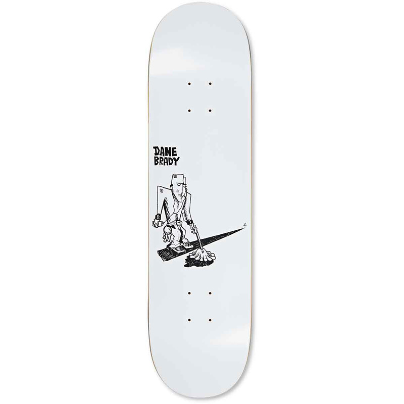 Polar Dane Brady Mopping Skateboard Deck White 8.25