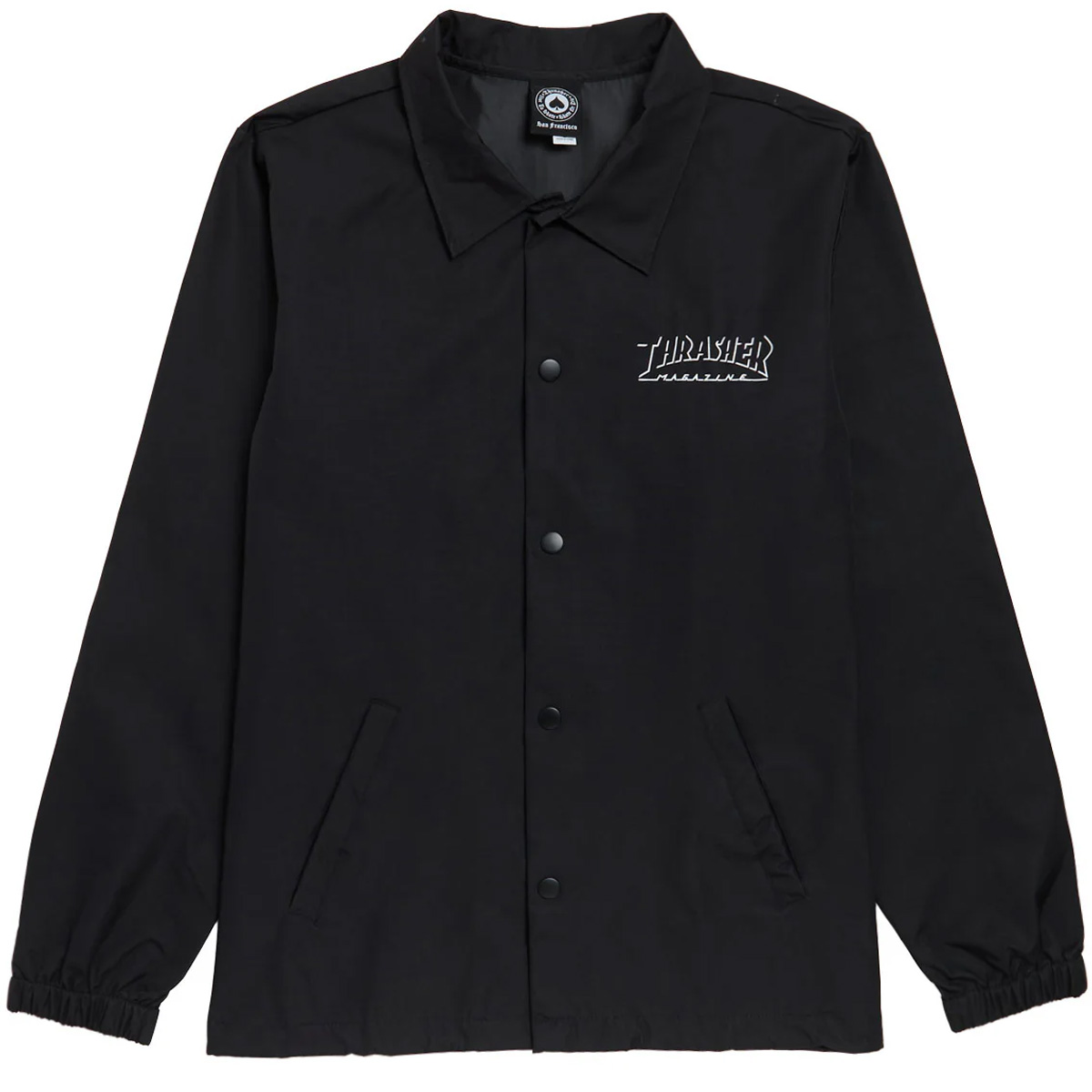 Thrasher Shadow Mag Logo Coach Jacket Black/Black