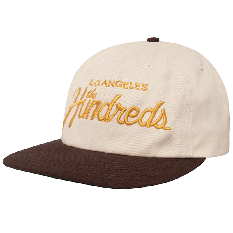 The Hundreds Team Snapback Cap Cream The Hundreds Team Snapback Cap Cream
