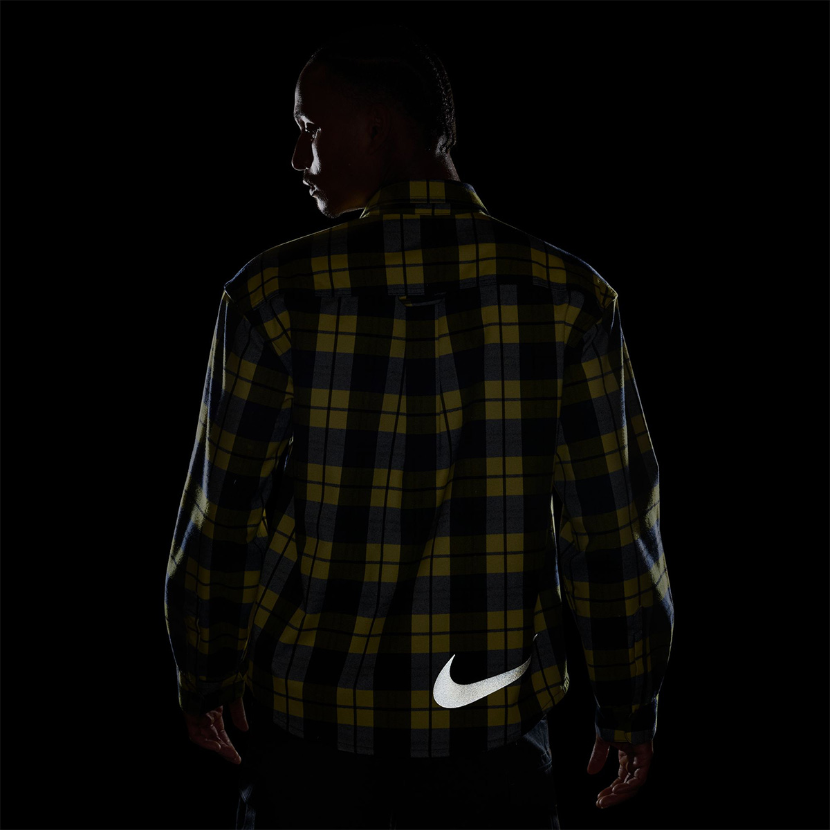 Nike SB Flannel Longsleeve Shirt Koston Midnight Navy/Speed Yellow