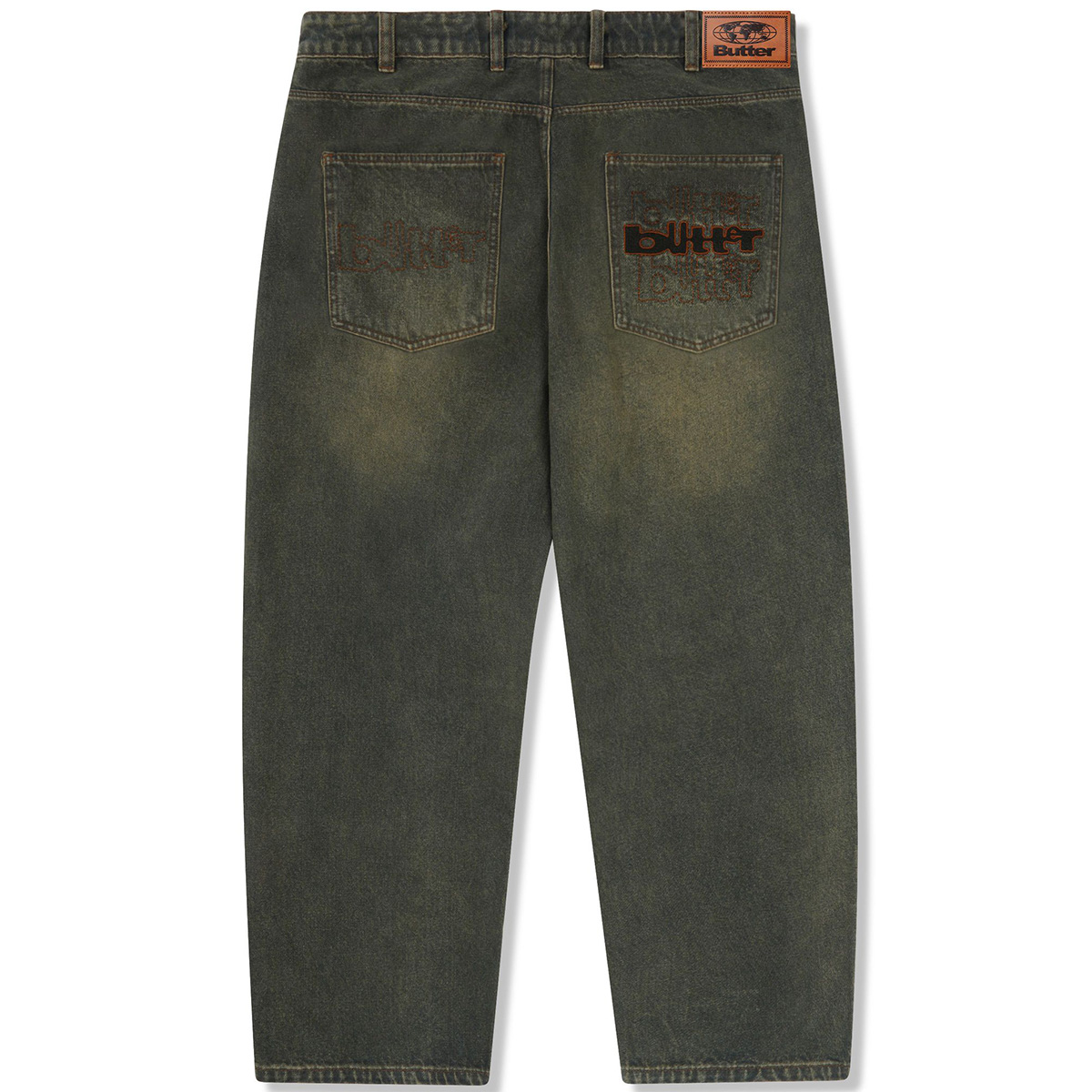 Butter Goods Warped Denim Jeans Dirty Wash Indigo Butter Goods Warped Denim Jeans Dirty Wash Indigo