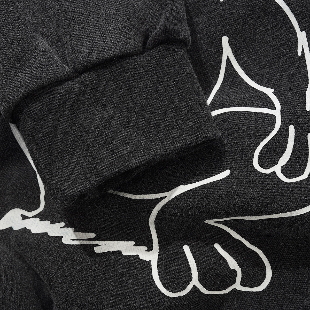 Butter Goods x Daniel Johnston Enemy Hooded Sweater Distressed Washed Black