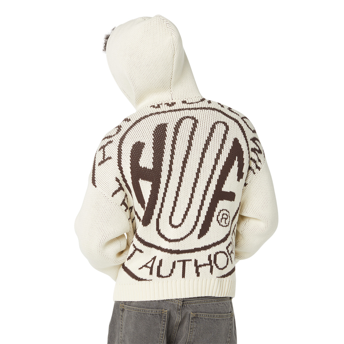 HUF Token Zip Hooded Sweater Bleach