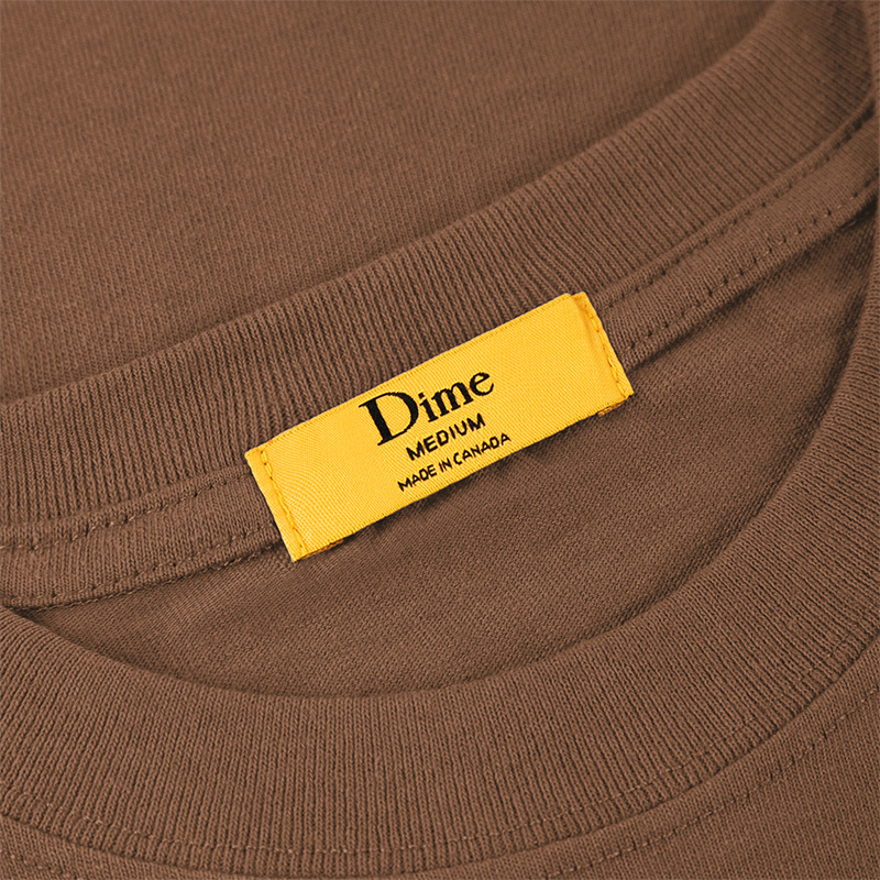 Dime Classic Small Logo T-Shirt Brown Dime Classic Small Logo T-Shirt Brown