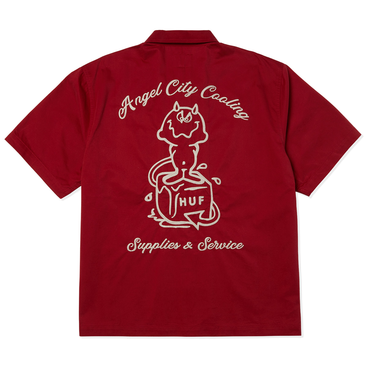 HUF Supplies & Service Shirt Cardinal HUF Supplies & Service Shirt Cardinal