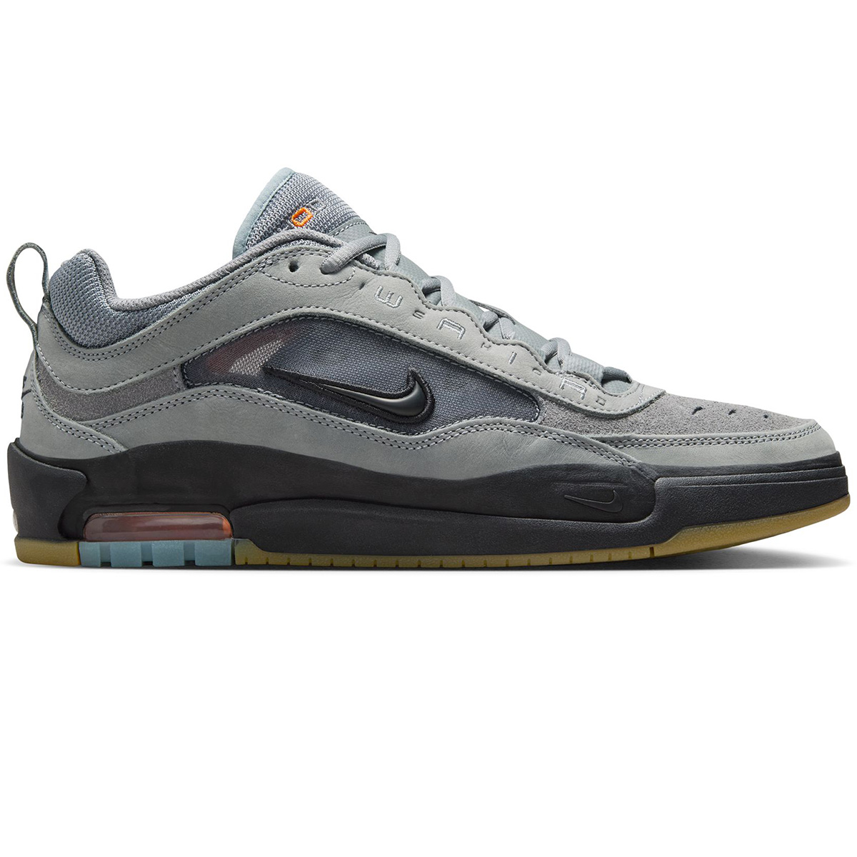 Nike SB Air Max Ishod Iso Cool Grey/Black-Cool Grey-Dk Grey-Gum Lt Brown-Safety Orange Nike SB Air Max Ishod Iso Cool Grey/Black-Cool Grey-Dk Grey-Gum Lt Brown-Safety Orange