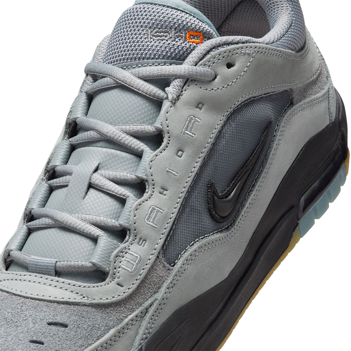 Nike SB Air Max Ishod Iso Cool Grey/Black-Cool Grey-Dk Grey-Gum Lt Brown-Safety Orange