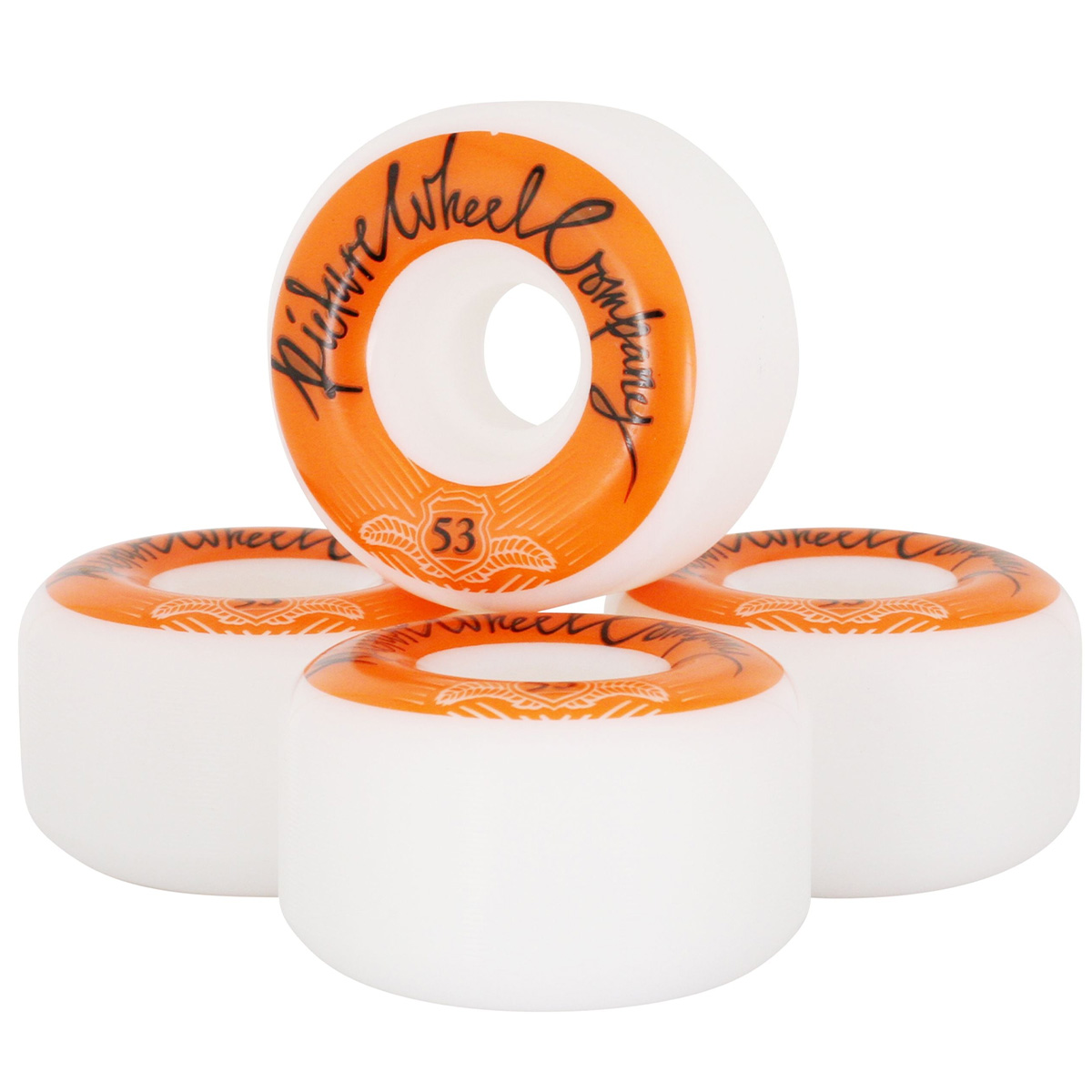 Picture Wheel Co Pop Reverse Background Orange Classic Shape Wheels 99A 53mm