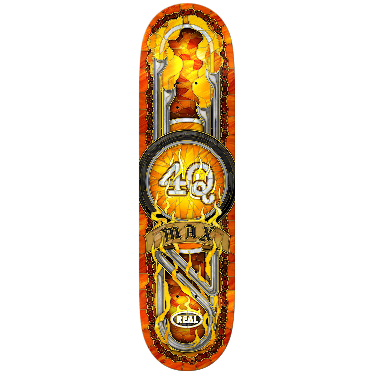 Real Max Schaaf 4Q Cathedral Skateboard Deck 8.5