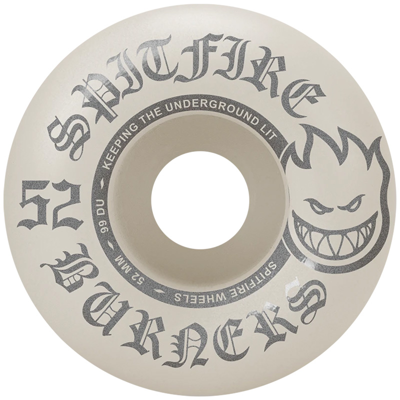 Spitfire Burner Wheels Silver 99D 52mm