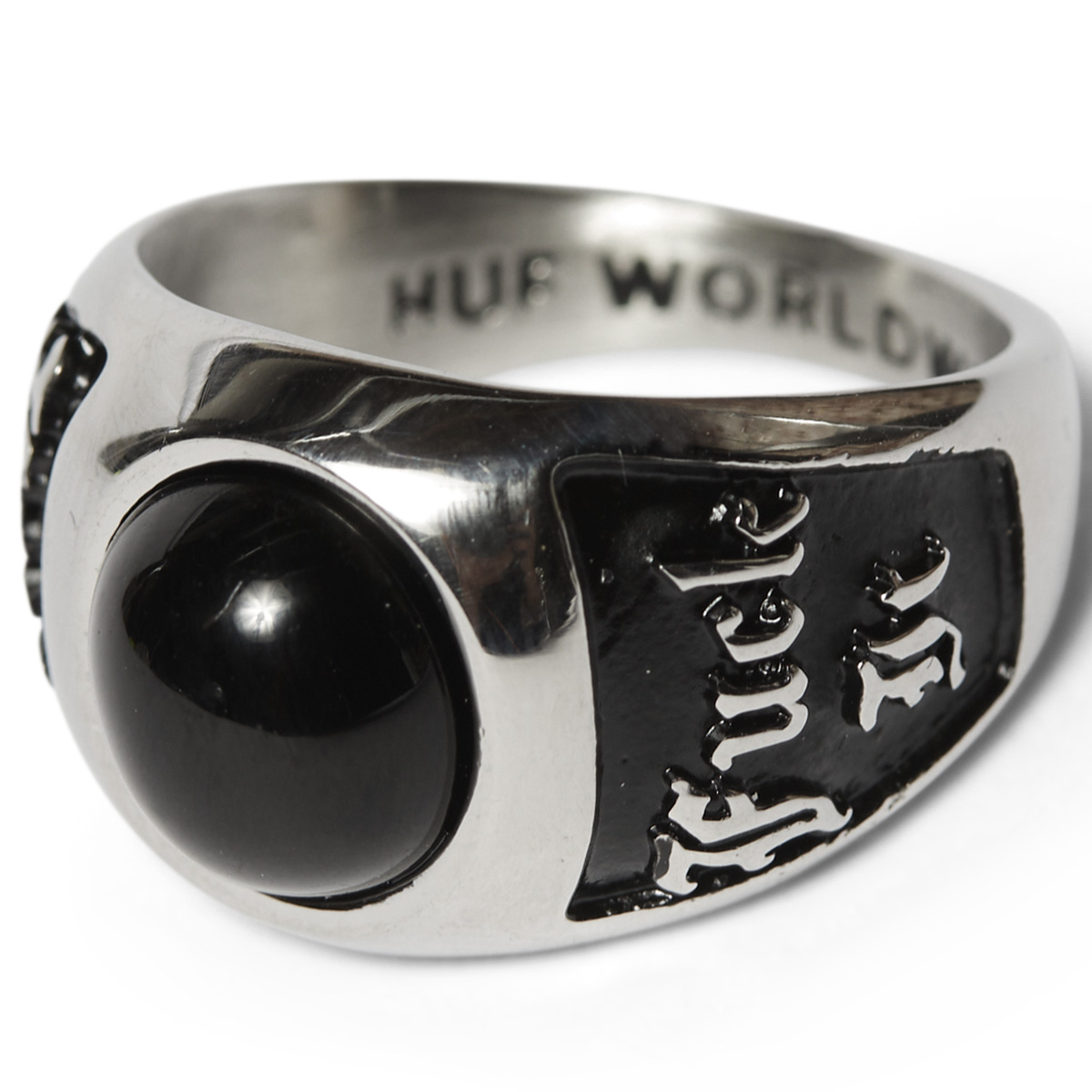 HUF Onyx Signet Ring Silver