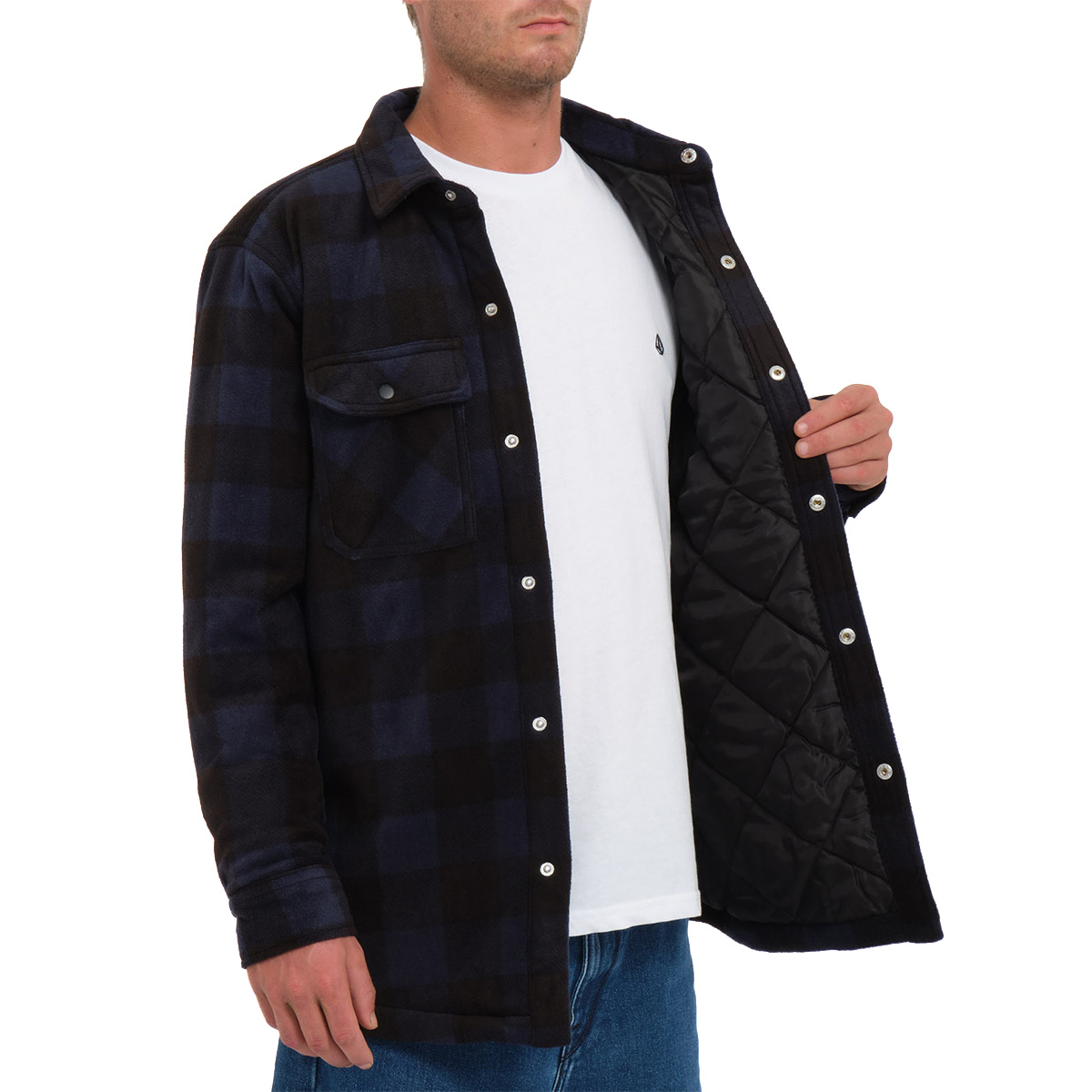 Volcom Bowererd Fleece Longsleeve Shirt Navy Volcom Bowererd Fleece Longsleeve Shirt Navy
