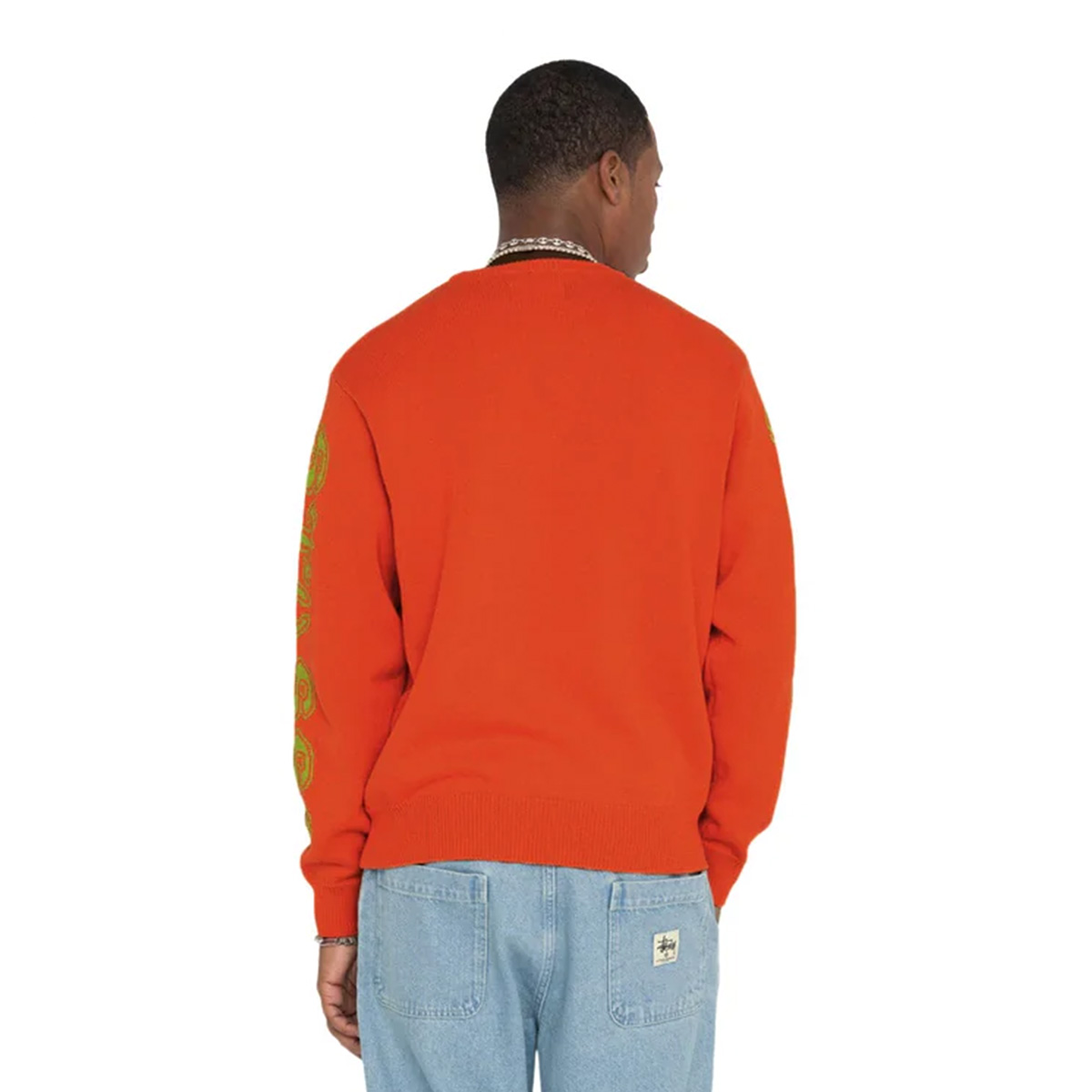Stussy Sleeve Logo Sweater Orange