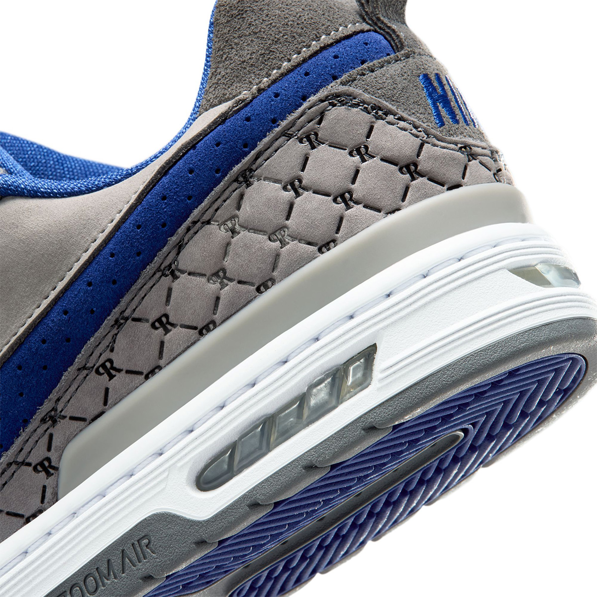 Nike SB Paul Rodriguez Zoom Air Low Dg Flint Grey/Deep Royal Blue-Flint Grey-Med Grey-White