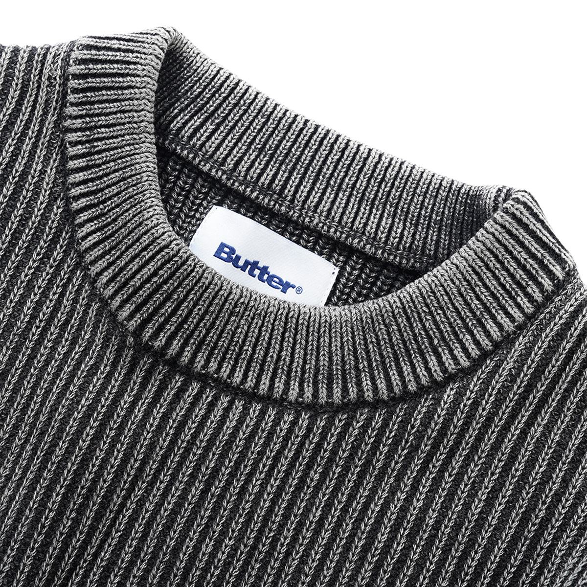 Butter Goods Bleach Knit Sweater Black