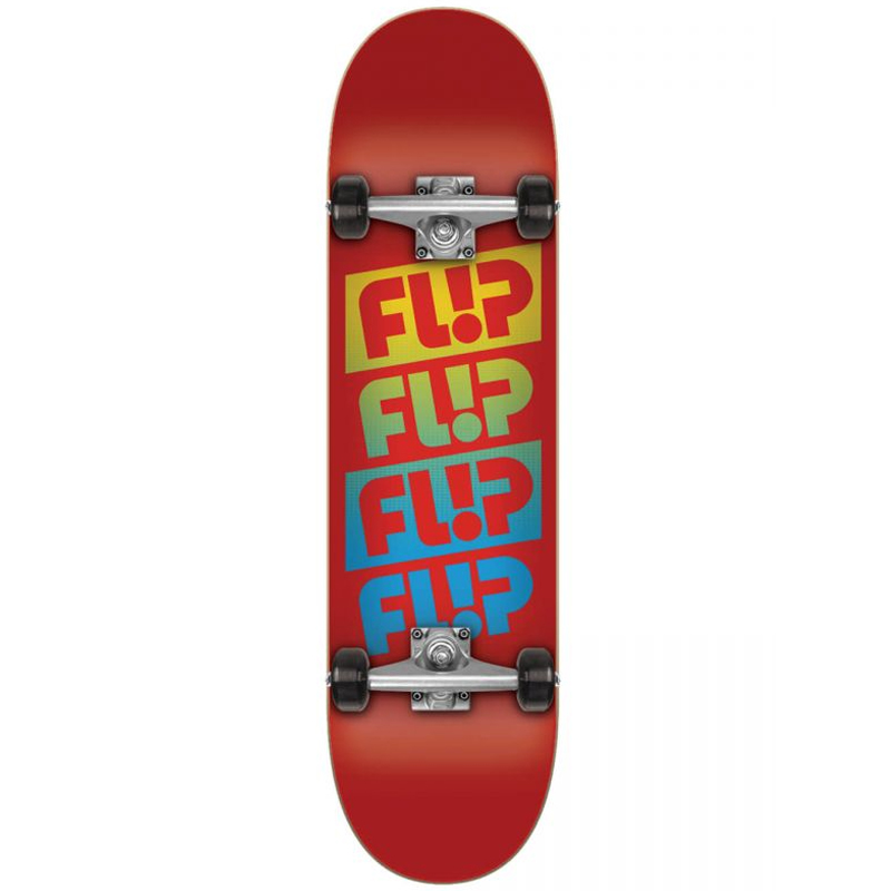 Flip Quattro Complete Skateboard Red 7.88