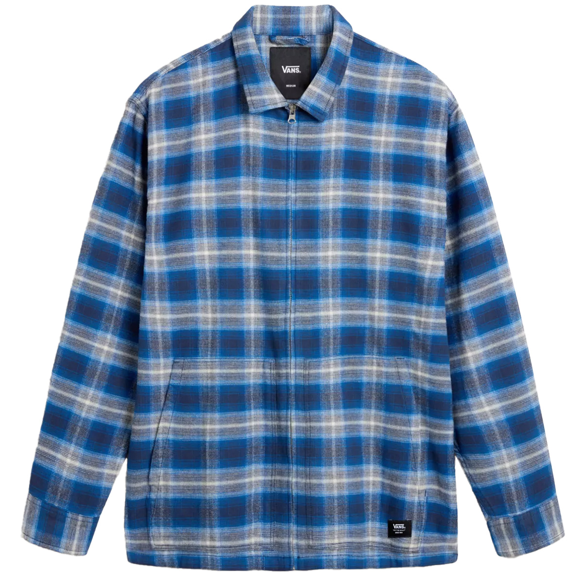 Vans Montwood Zip Flannel Shirt Dress Blues/True Blue Vans Montwood Zip Flannel Shirt Dress Blues/True Blue