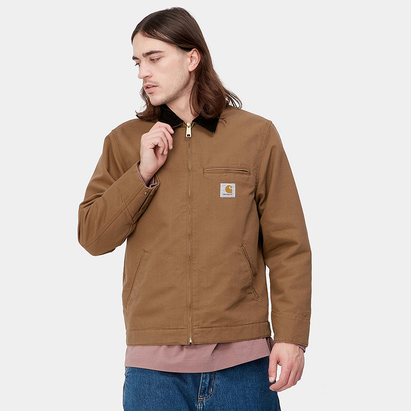 Carhartt WIP Detroit Jacket Hamilton Brown/Black Rinsed Carhartt WIP Detroit Jacket Hamilton Brown/Black Rinsed