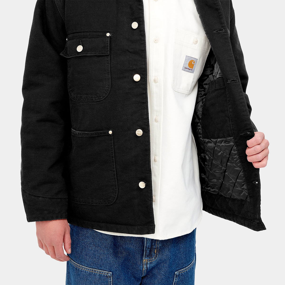 Carhartt WIP OG Chore Coat Black/Black Aged Canvas Carhartt WIP OG Chore Coat Black/Black Aged Canvas