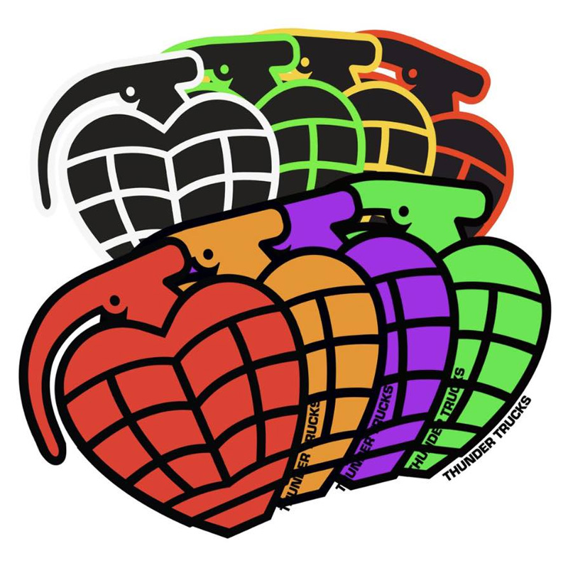 Thunder Grenade Diecut Sticker Medium