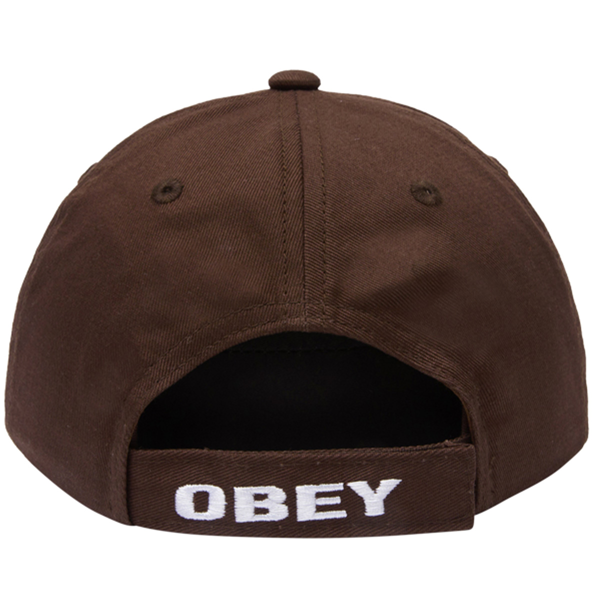 Obey Star 6 Panel Cap Velcro Back Dark Brown Obey Star 6 Panel Cap Velcro Back Dark Brown