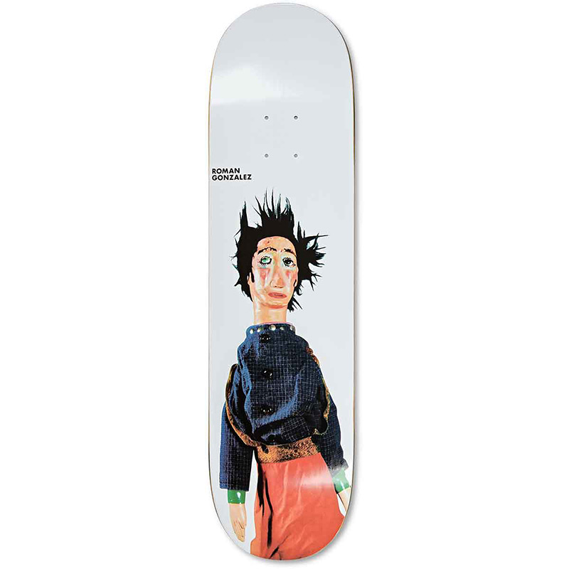 Polar Roman Gonzalez Lorca Skateboard Deck White 8.25 Polar Roman Gonzalez Lorca Skateboard Deck White 8.25