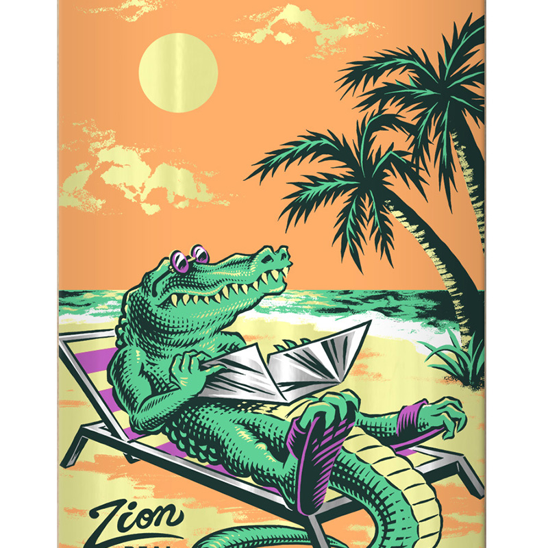 Real Zion Sunny Daze Skateboard Deck Orange 8.25 Real Zion Sunny Daze Skateboard Deck Orange 8.25