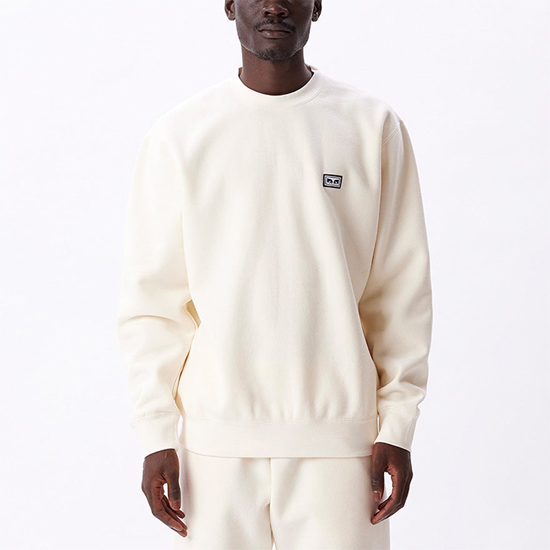 Obey Established Works Eyes Crewneck Sweater Unbleached Obey Established Works Eyes Crewneck Sweater Unbleached