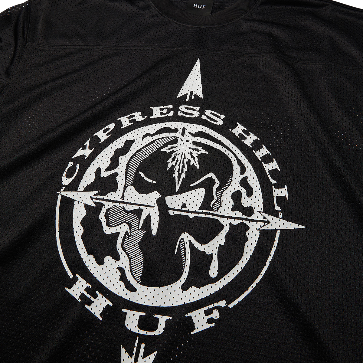 HUF X Cypress Hill Compass Mesh Jersey Black HUF X Cypress Hill Compass Mesh Jersey Black