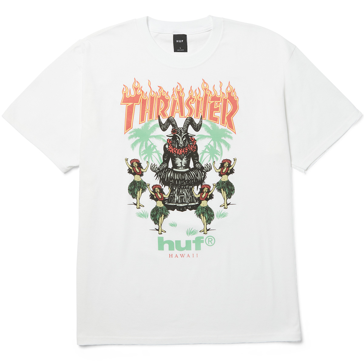 HUF x Thrasher Goat Luau T-Shirt White
