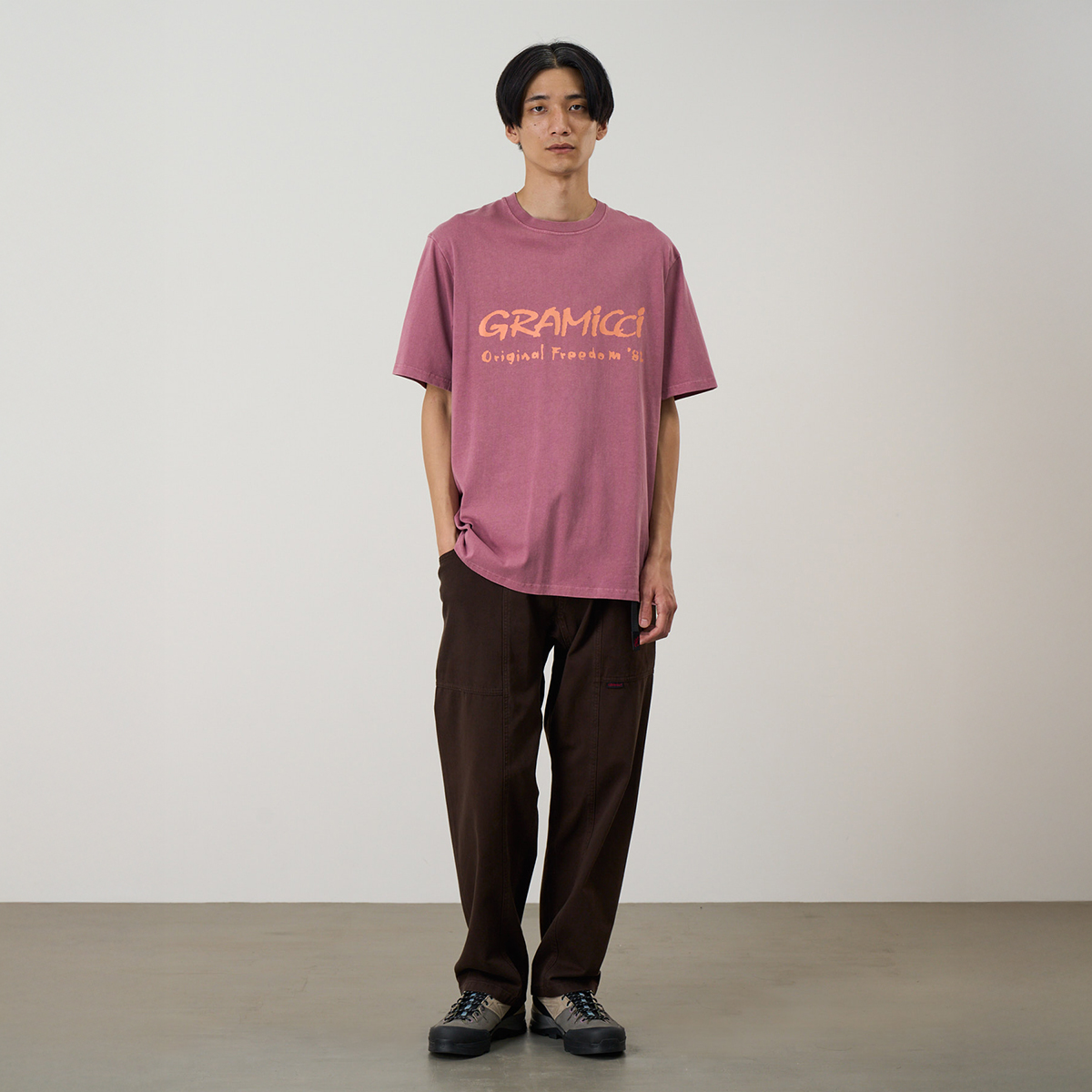 Gramicci Freedom T-Shirt Pigment Dyed Red Pigment