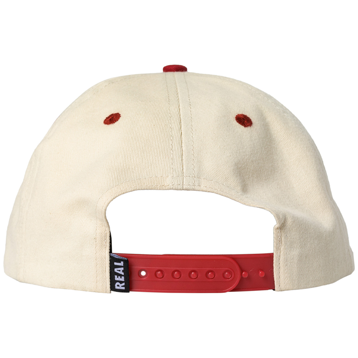 Real Pier 7 Snapback Cap Natural/Maroon