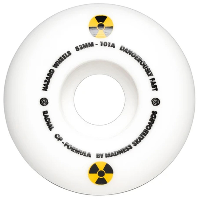Hazard Swirl CP Radial Wheels White 51mm Hazard Swirl CP Radial Wheels White 51mm