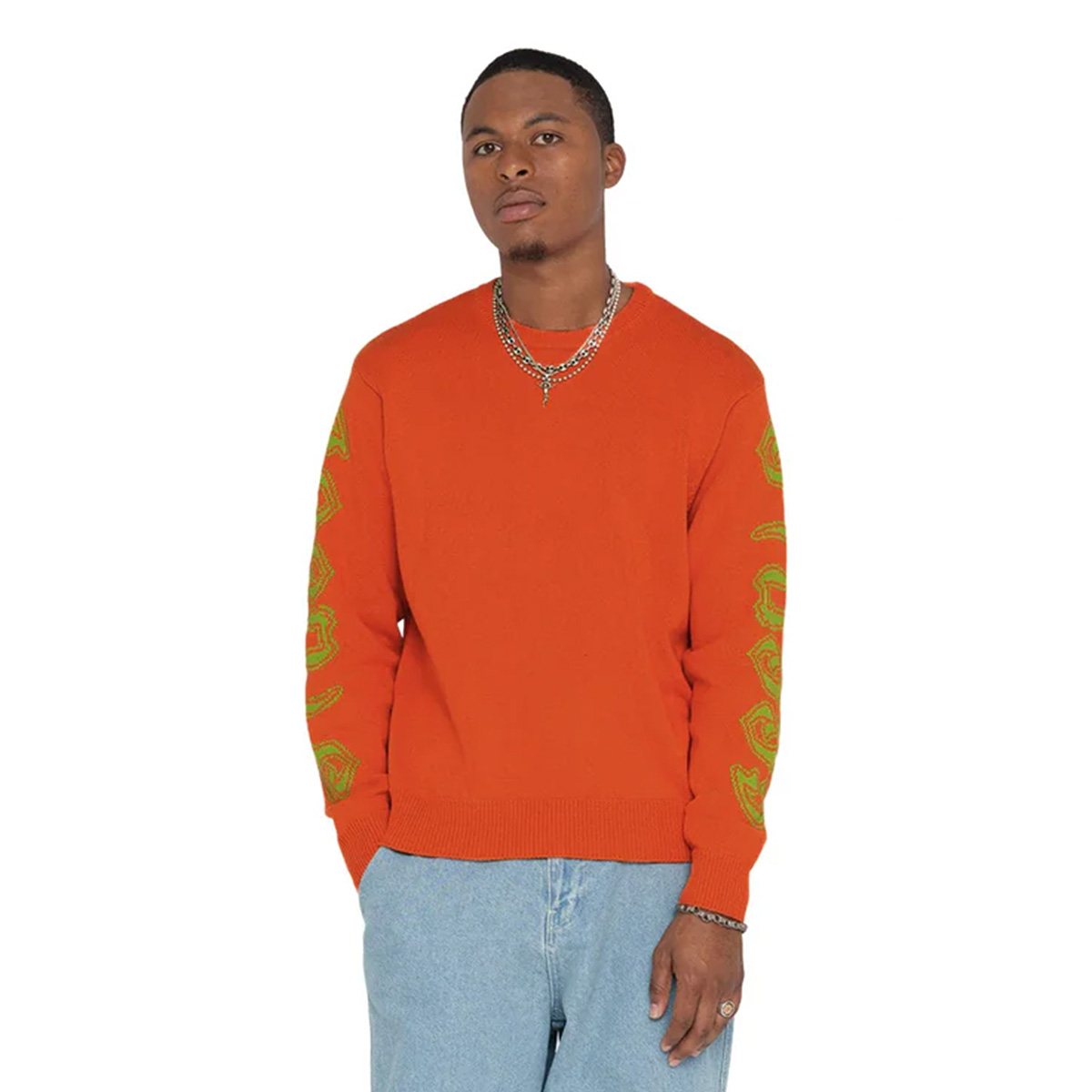 Stussy Sleeve Logo Sweater Orange