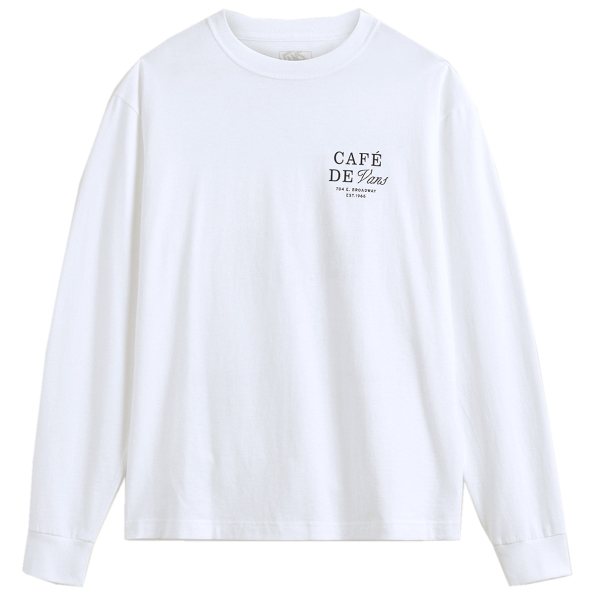 Vans Cafe Vans Longsleeve T-Shirt White